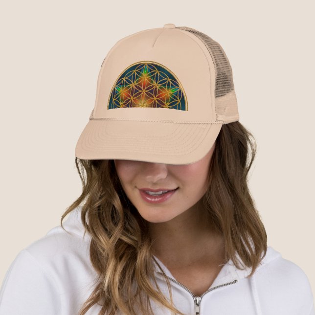Casquette FLEURS DE VIE - Fleur fractale 1 (En situation)