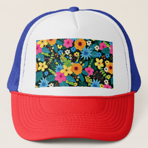 Casquette Fleurs Ditsy Vibrantes Motif Floral Design-43785