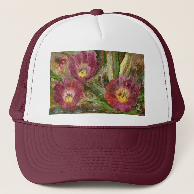 Casquette Fleurs du désert de l'Arizona rose (Devant)