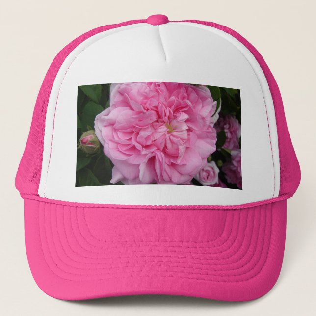 Casquette Fleurs florales Vintages roses (Devant)