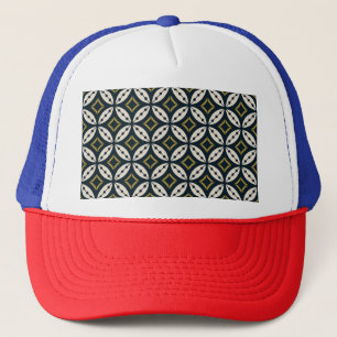 Casquette Fleurs géométriques sans couture : motif coloré.