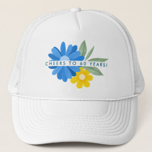 Casquette Fleurs Jalon Anniversaire Chapeau de camion de jou