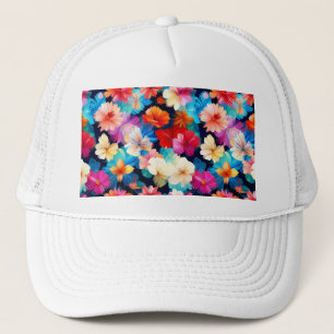 Casquette Fleurs multicolores florales Motif37566