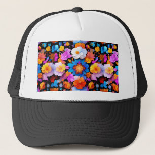 Casquette Fleurs multicolores Motif-68577