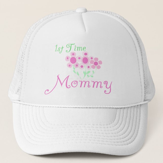 Casquette Fleurs roses 1er Fleurs Mommy tshirts et cadeaux (Devant)