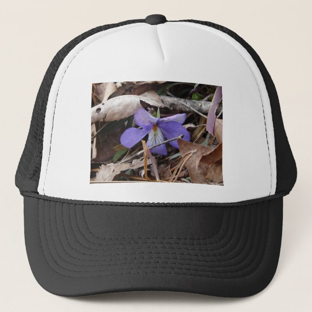 Casquette Fleurs sauvages oiseau-pied violet sources chaudes (Devant)