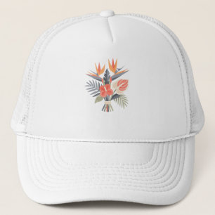 Casquette Fleurs Tropicales Géométriques Art Minimaliste Mod