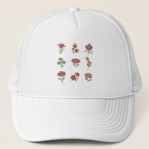 Casquette Fleurs Vintages fleurs sauvages Botanique