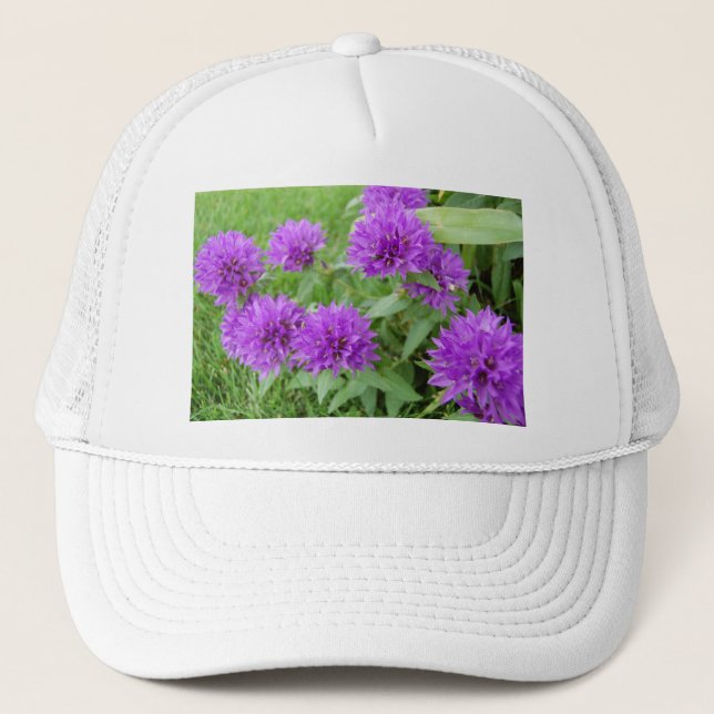 Casquette fleurs violettes (Devant)