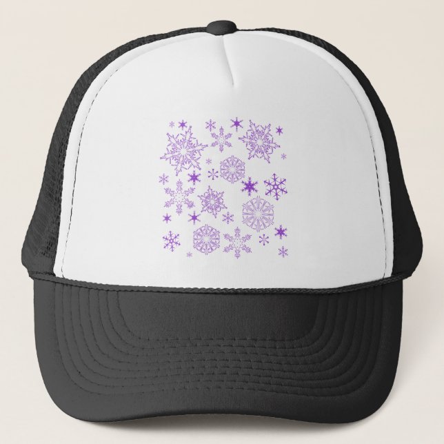 Casquette flocon violet (Devant)