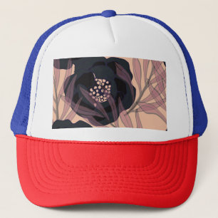 Casquette Floral abstract elegance, artistic background.