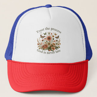 Casquette Floral design with butterflies – Christian quote “