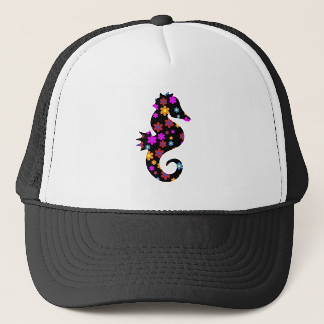 Casquette floral d'hippocampe (Devant)