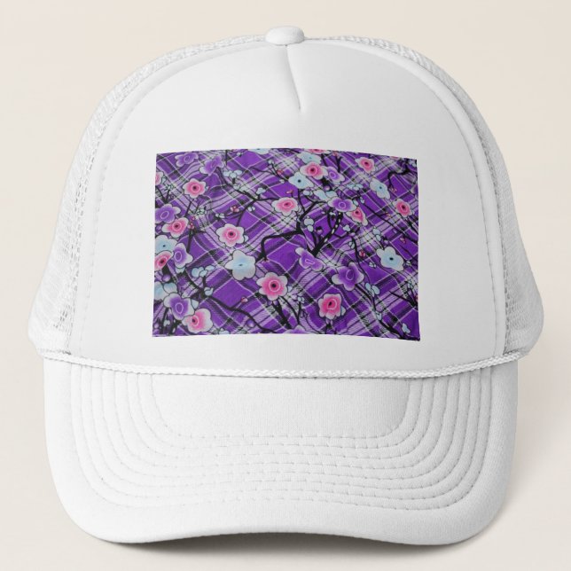 Casquette Floral pourpre (Devant)