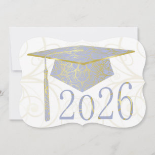 Casquette florale bleu ciel et or Carte 2026