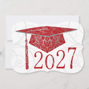 Casquette florale rouge et argent 2027 Carte
