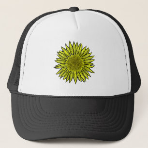 Casquette Flore Rustique Tournesol Jaune Main tirée