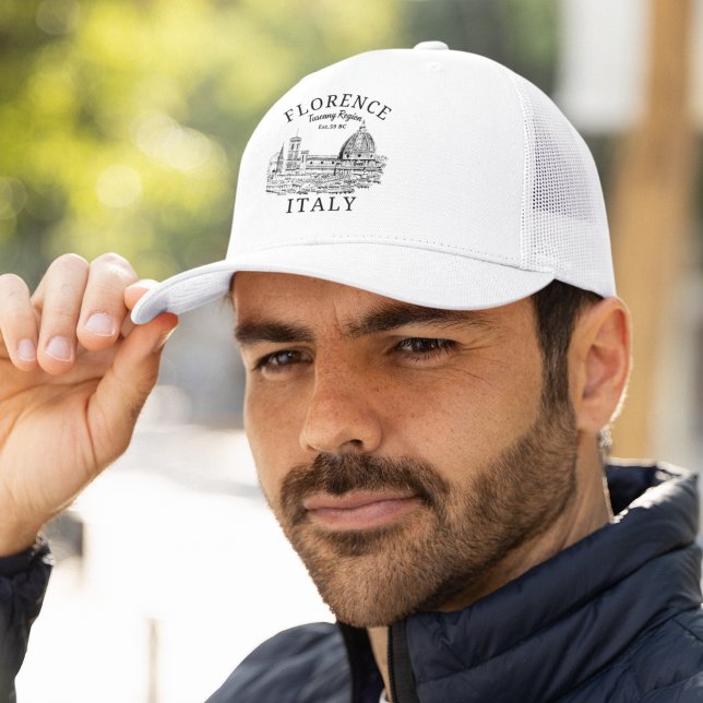 Casquette Florence Italy Tuscany Region Vintage Landscape (Créateur téléchargé)
