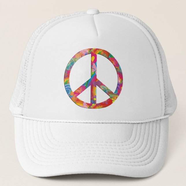 Casquette Flower Power Peace (Devant)