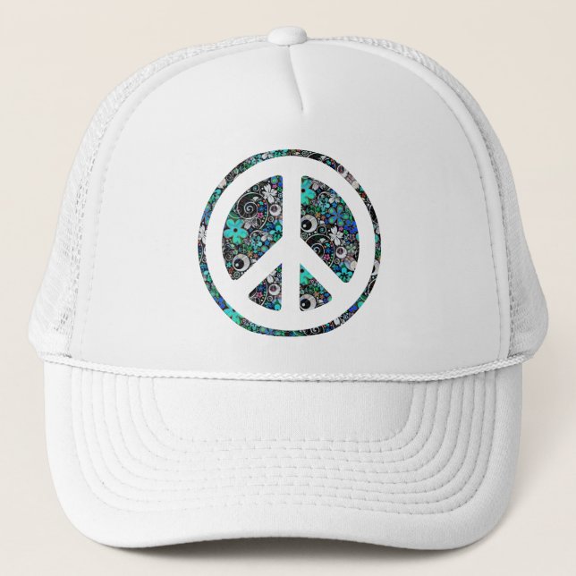 Casquette Flower Power Peace II (Devant)