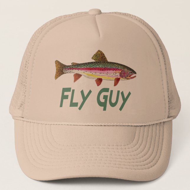 Casquette Fly Fly de truite arc-en-ciel (Devant)