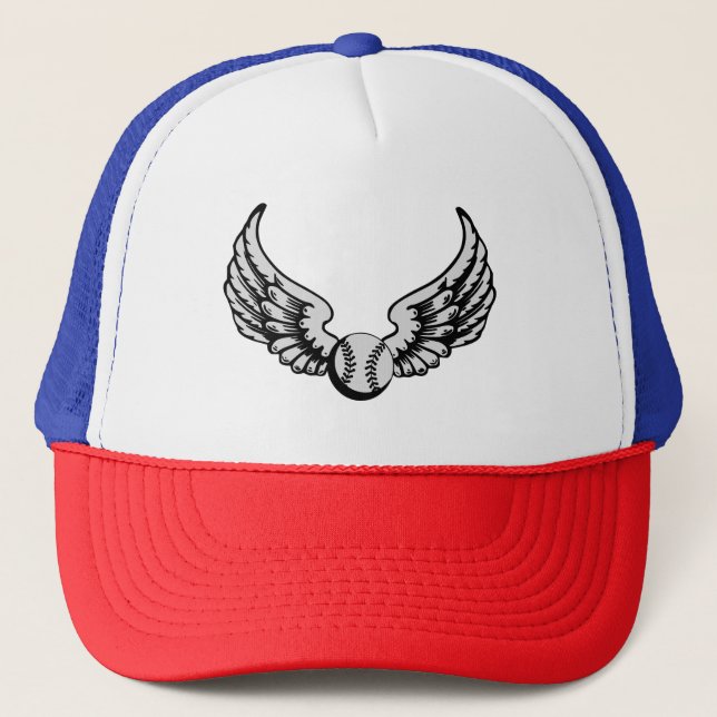 Casquette Flying Baseball (Ball) pour les amateurs de baseba (Devant)