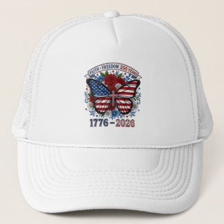 Casquette Foi Liberté 250 Ans Papillon Patriotique Croix 