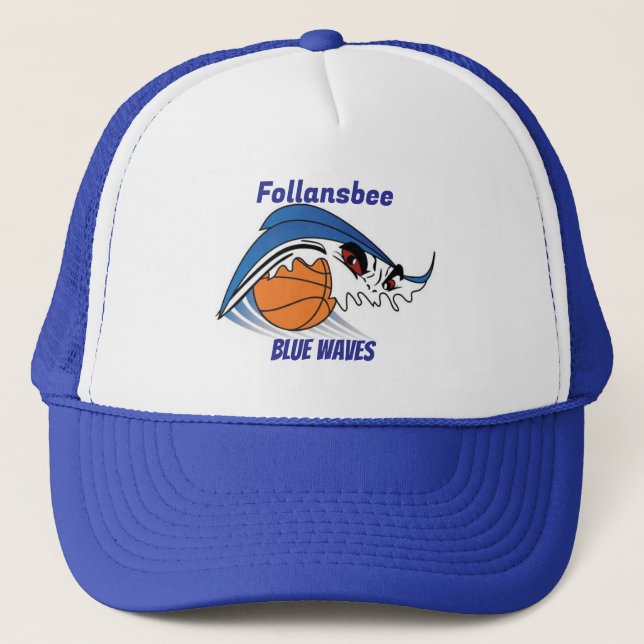 Casquette Follansbee Blue Waves Basketball (Devant)