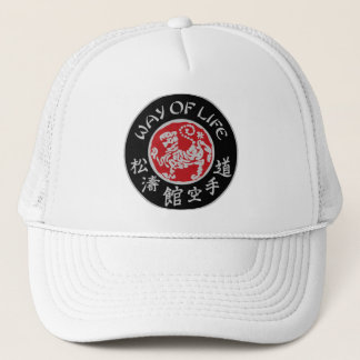 Casquette foncé de camionneur de logo de Shotokan