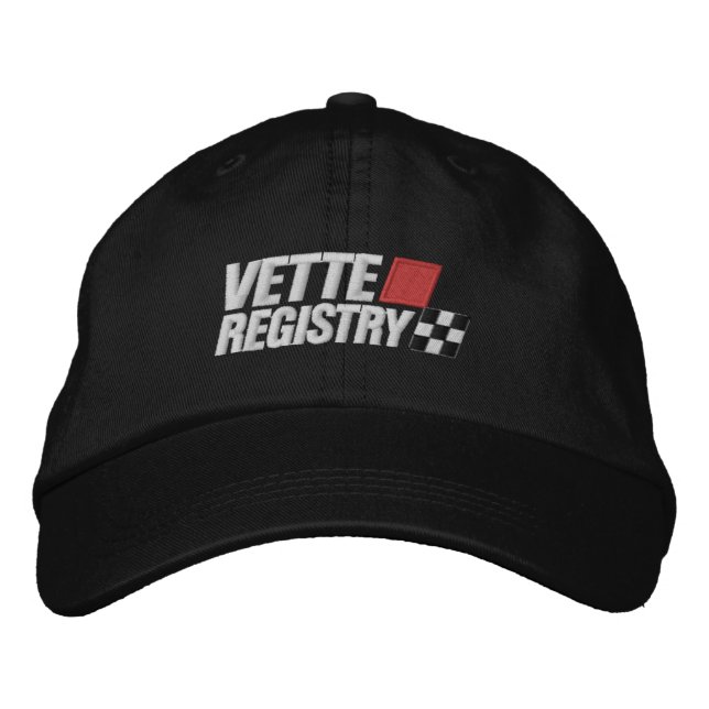 Casquette foncée brodée du logo Vette Registry (Devant)