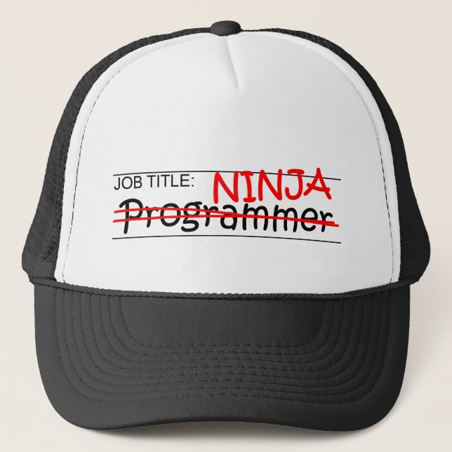 Casquette Fonction Ninja - programmeur (Devant)