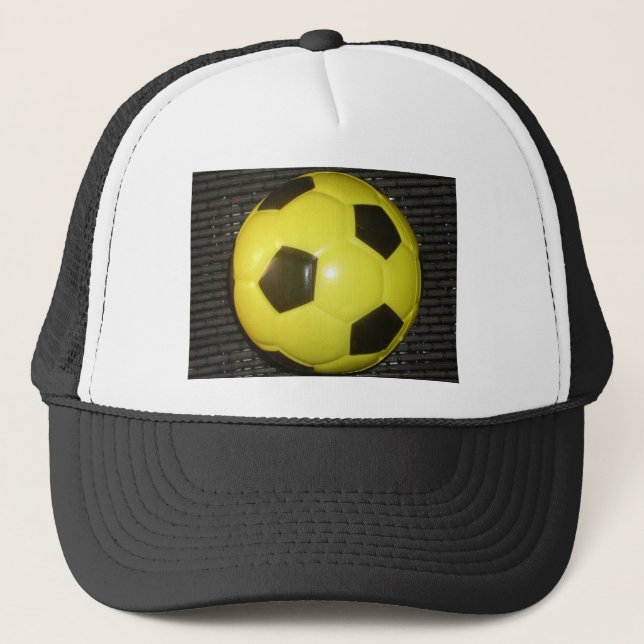 Casquette Football Jaune et Noir (Football) (Devant)