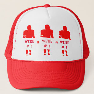 CASQUETTE FOOTBALL ROUGE ET BLANC