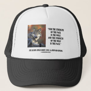 Casquette Force de Rudyard Kipling de la citation de loup de