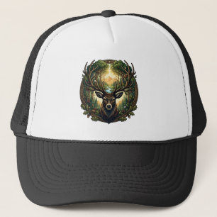 Casquette Forêt Majestueuse Cerf Nature Art Faune