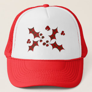 Casquette Forme de Noël Holly Plaid