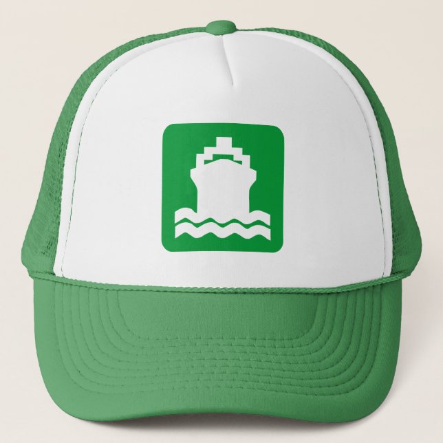 Casquette Forme du navire - Vert gris (Devant)