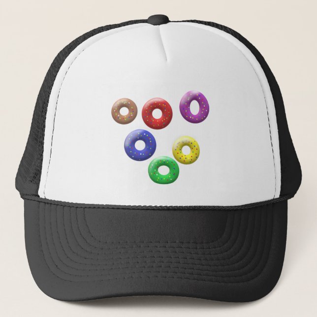 Casquette Formes de beignets tachetés fantaisistes (Devant)