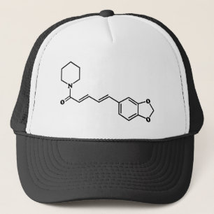 Casquette Formule chimique moléculaire de poivre noir Piperi