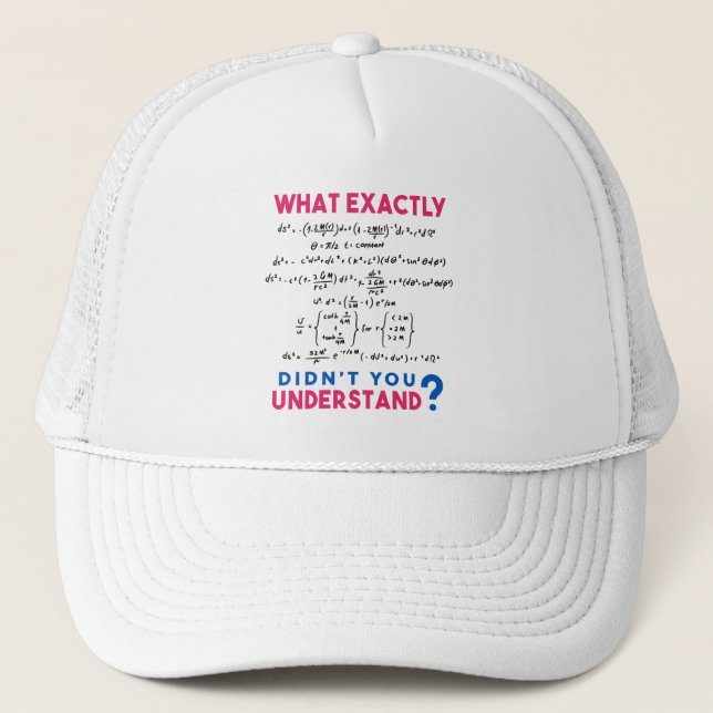 Casquette Formule physique : blague (Devant)