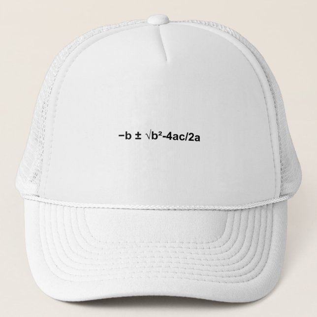 Casquette Formule quadratique mathématiques physique mathéma (Devant)