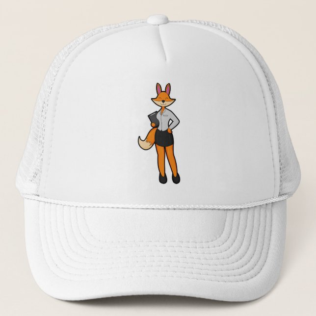 Casquette Fox comme secrétaire avec Bloc-notes (Devant)