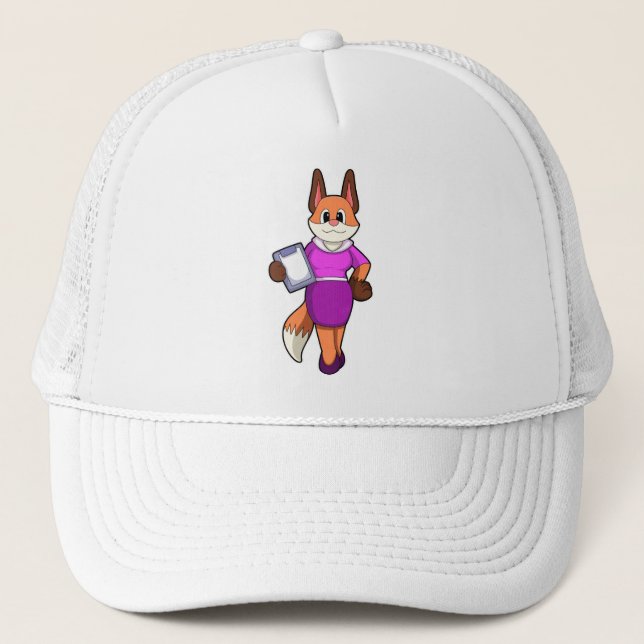 Casquette Fox comme secrétaire avec jupe (Devant)