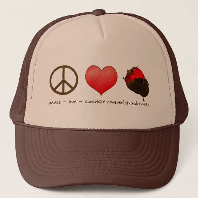 Casquette Fraises d'amour de paix (Devant)