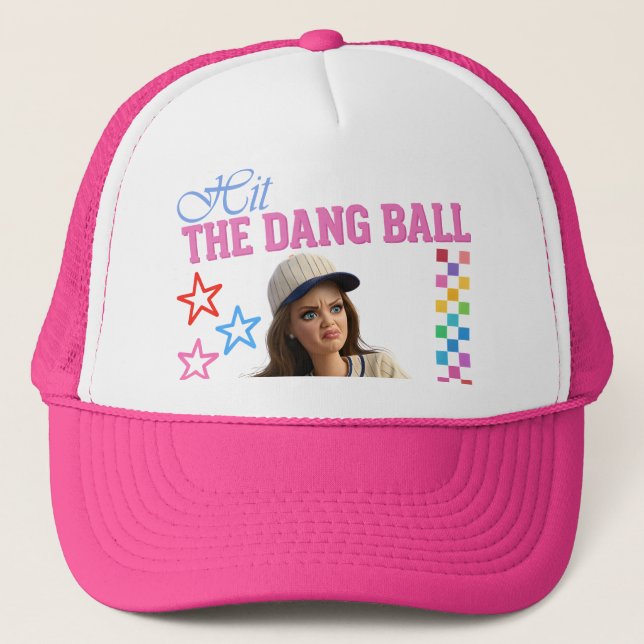 Casquette Frappe donc cette balle, drôle de visage de poupée (Devant)