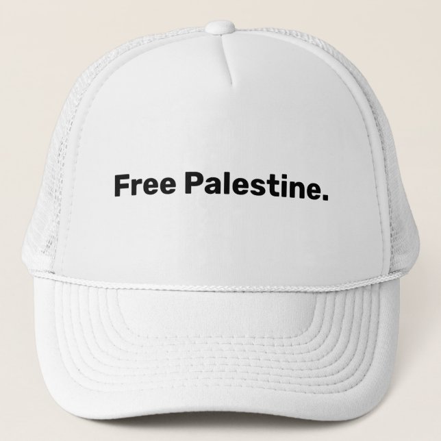 Casquette Free Palestine simple texte soutenant Gaza (Devant)