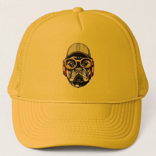 Casquette French Bulldog Hip Hop (Devant)