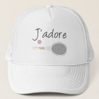 French Chic J'adore Tennis Player Design