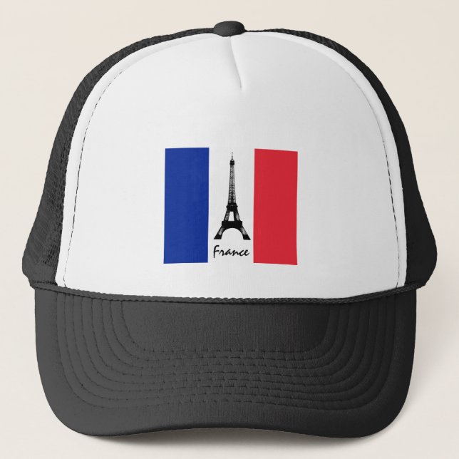 Casquette French flag & Eiffel Tower - France /sports fans (Devant)