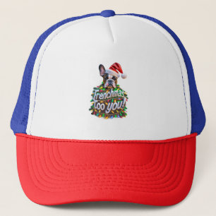 Casquette Frenchmas to you Bulldog Chien de Noël Lumière